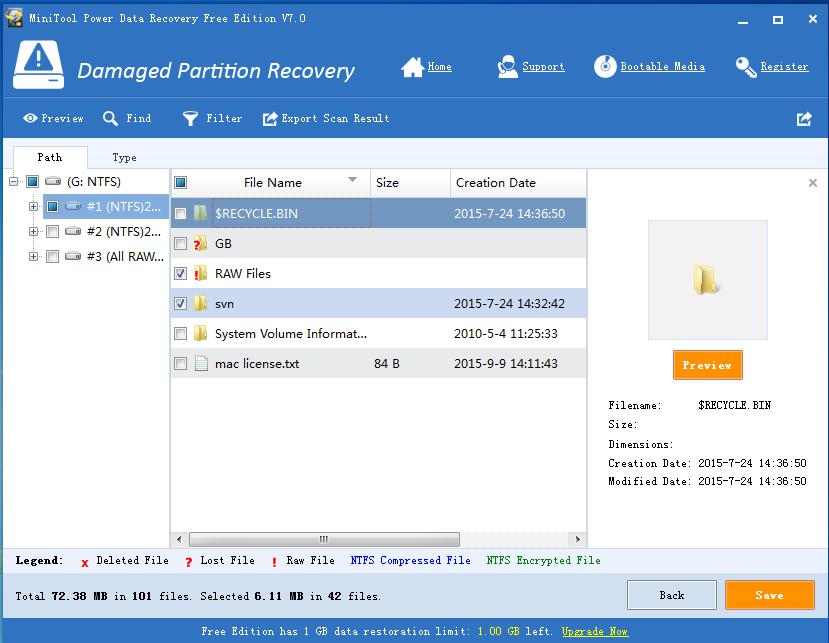 minitool data recovery partition
